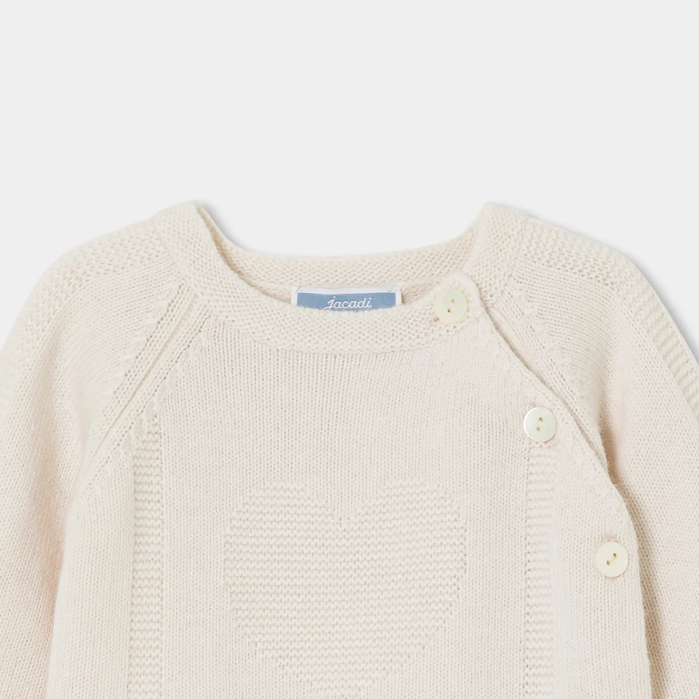 Bloomers, Overalls And Sets-Jacadi Baby girl knitwear set Jacadi soft white