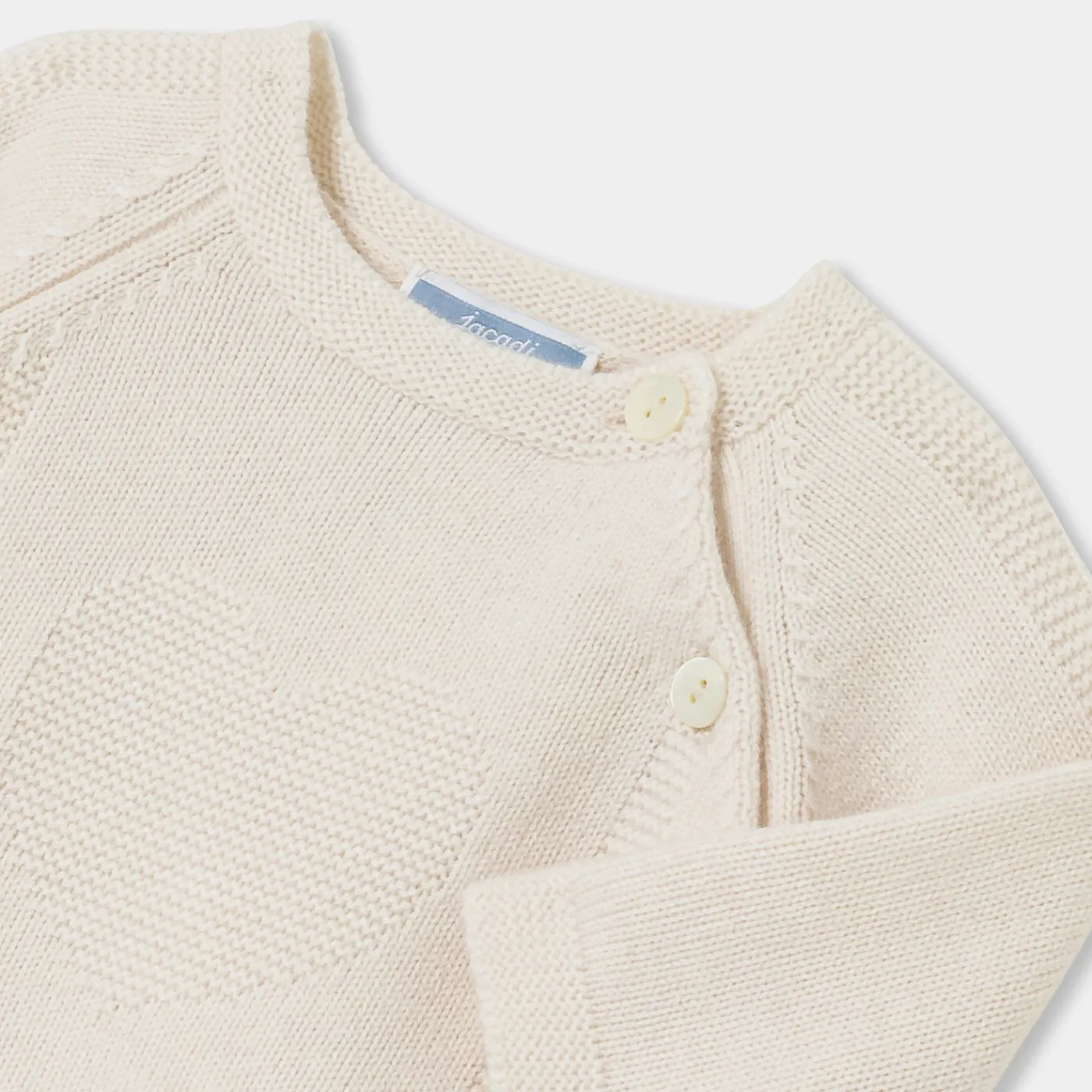 Bloomers, Overalls And Sets-Jacadi Baby girl knitwear set Jacadi soft white