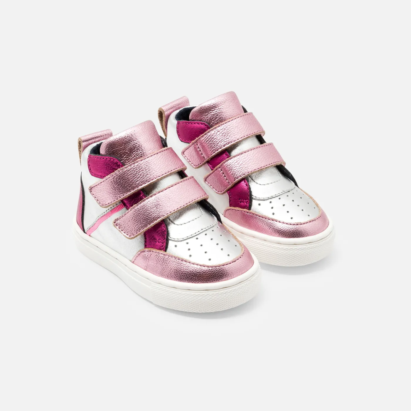 Sneakers-Jacadi Girl high-top sneakers Silver/multicolour