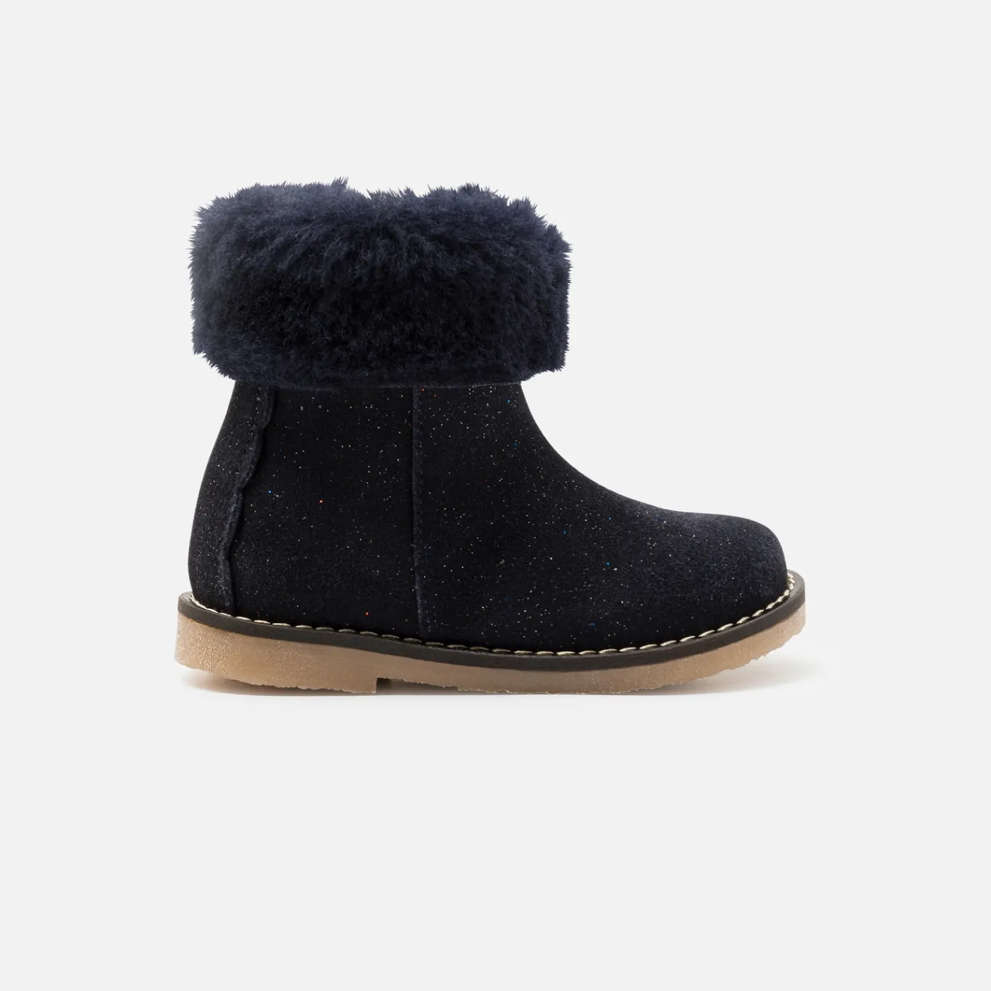 Ankle & Lined Boots-Jacadi Baby girl lined boots Jacadi Navy