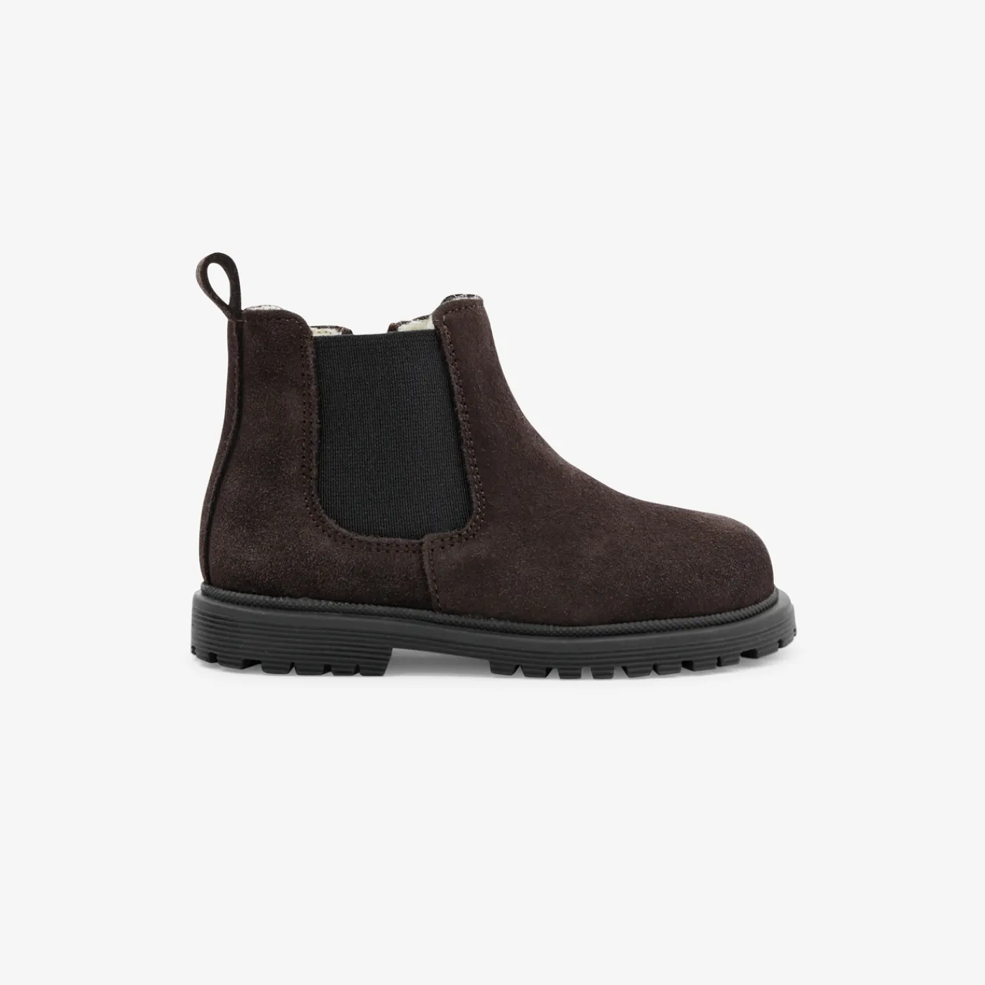 Ankle Boots-Jacadi Baby boy Chelsea boots with fur Brown