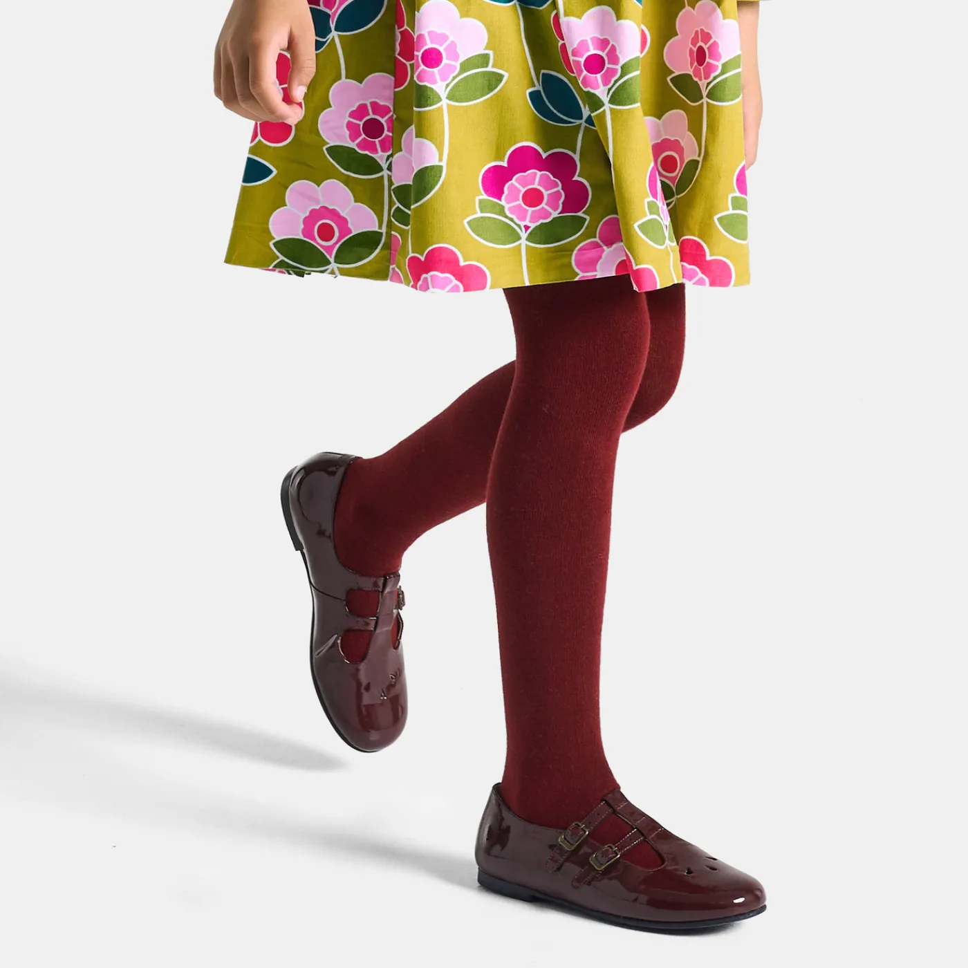 Mary Janes, T-Straps And Ballet Flats-Jacadi Girl patent leather t-bar shoes Burgundy