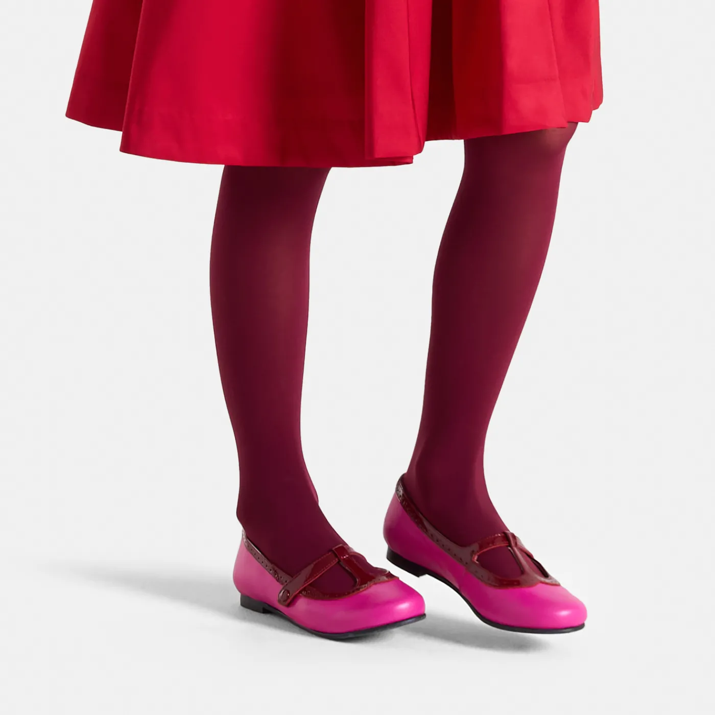 Mary Janes, T-Straps And Ballet Flats-Jacadi Girl leather t-bar shoes Pink