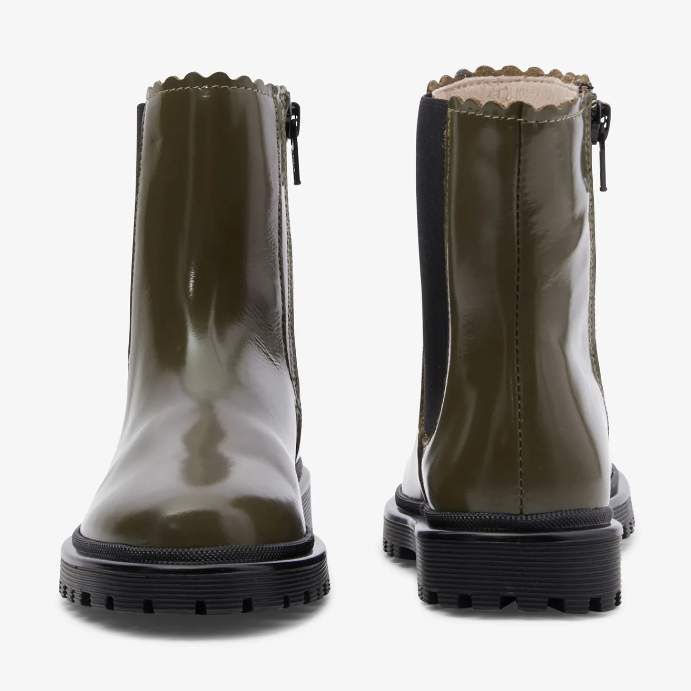 Ankle & Lined Boots-Jacadi Girl Chelsea boots in smooth leather Khaki