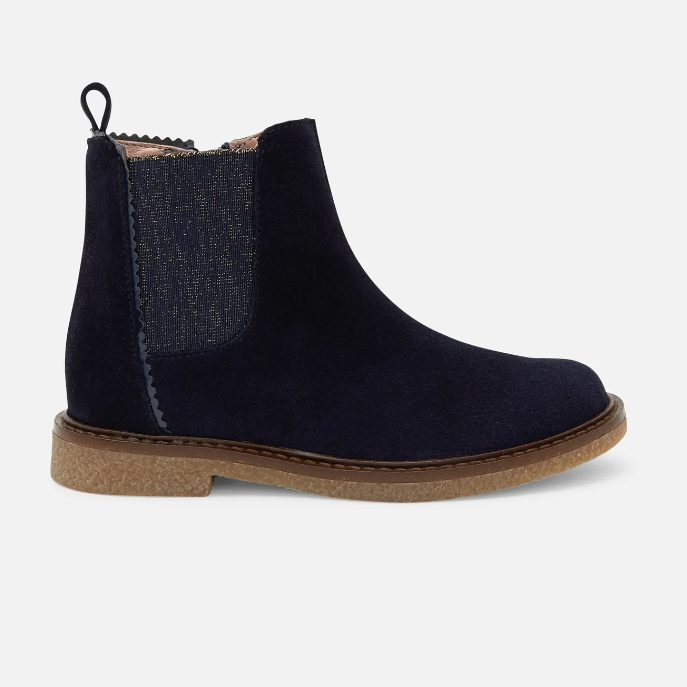 Ankle & Lined Boots-Jacadi Girl leather boots Jacadi Navy