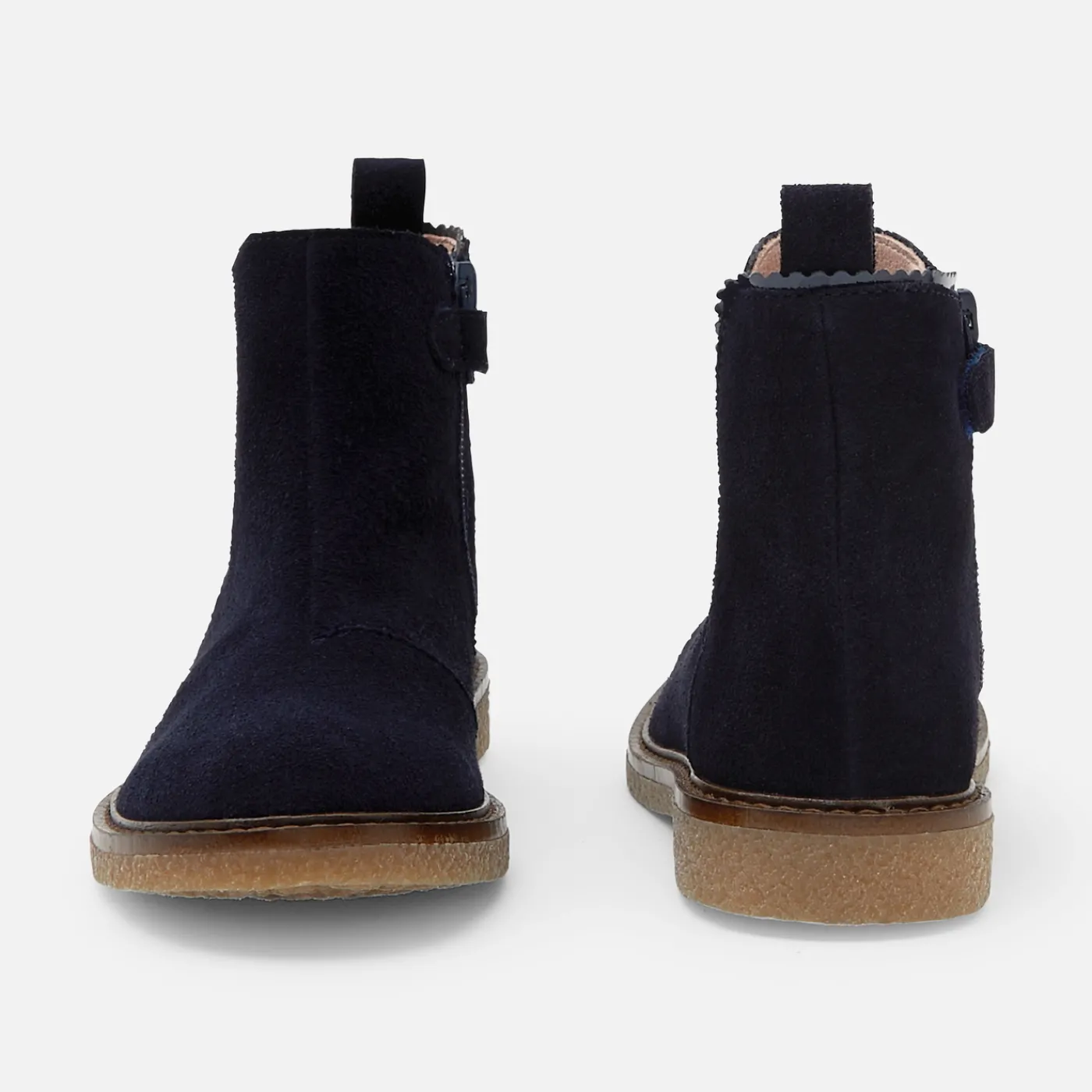 Ankle & Lined Boots-Jacadi Girl leather boots Jacadi Navy