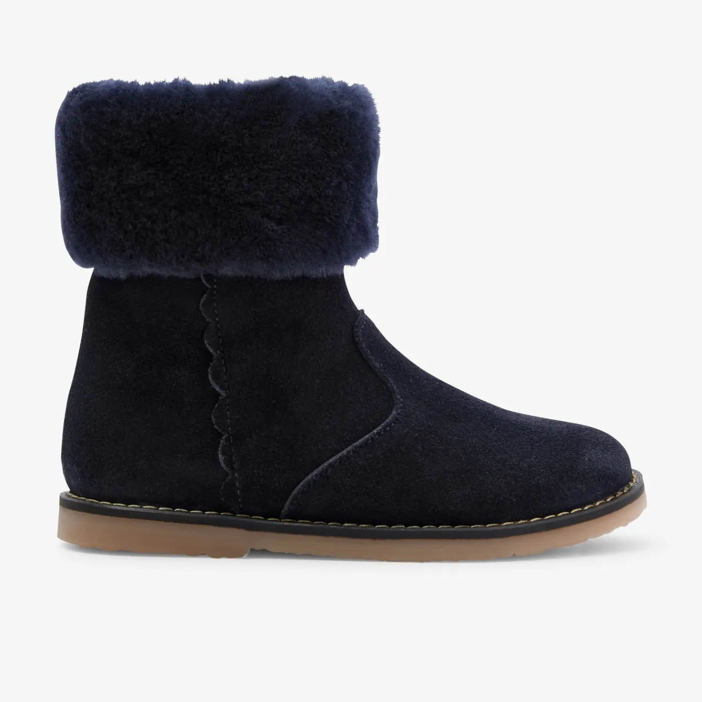Ankle & Lined Boots-Jacadi Girl lined boots Jacadi Navy