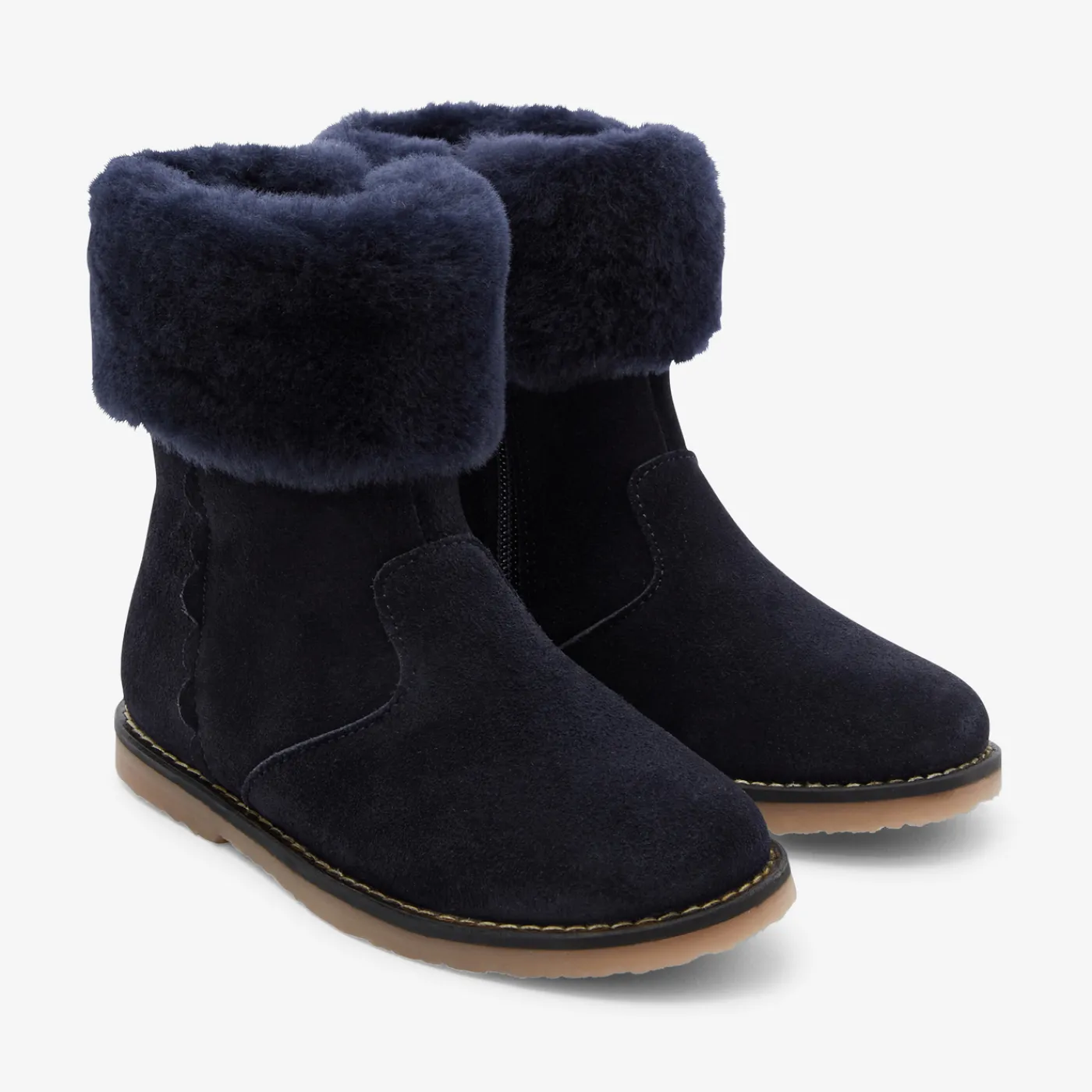 Ankle & Lined Boots-Jacadi Girl lined boots Jacadi Navy