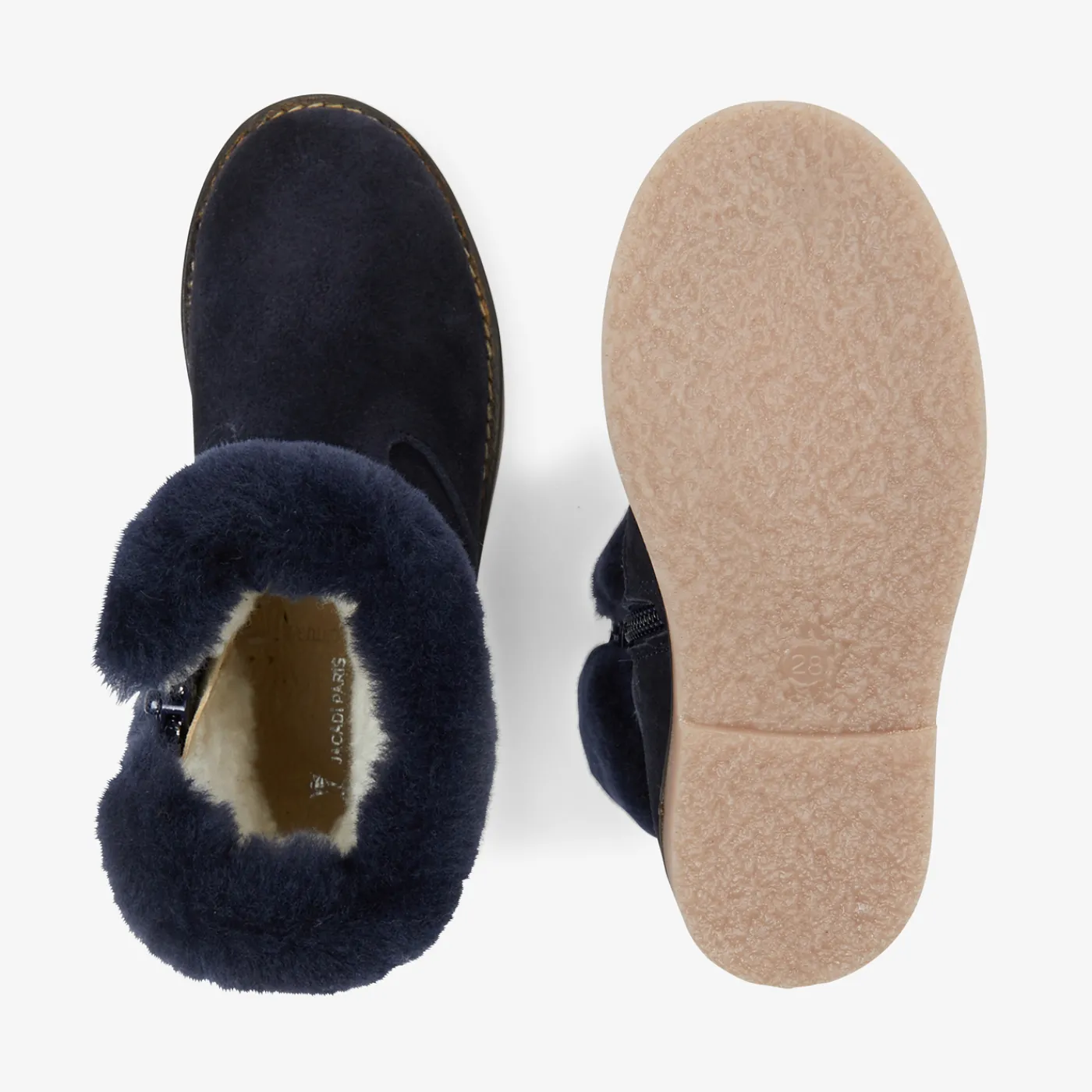 Ankle & Lined Boots-Jacadi Girl lined boots Jacadi Navy