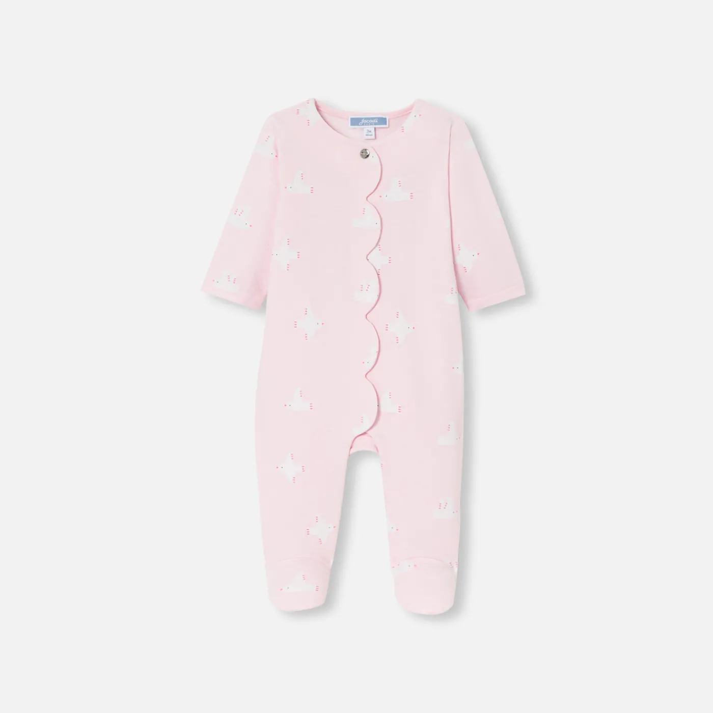 Pajamas-Jacadi Baby girl pajamas in fleece Pink/Multicolour