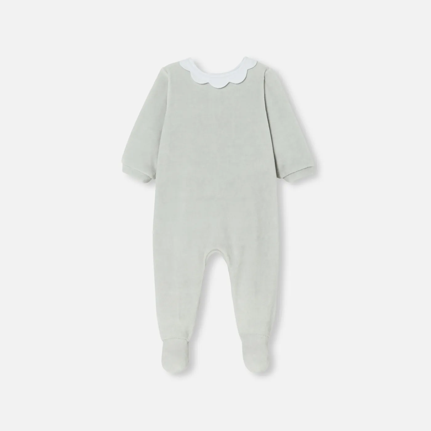 Pajamas-Jacadi Baby girl velvet pajamas Grey