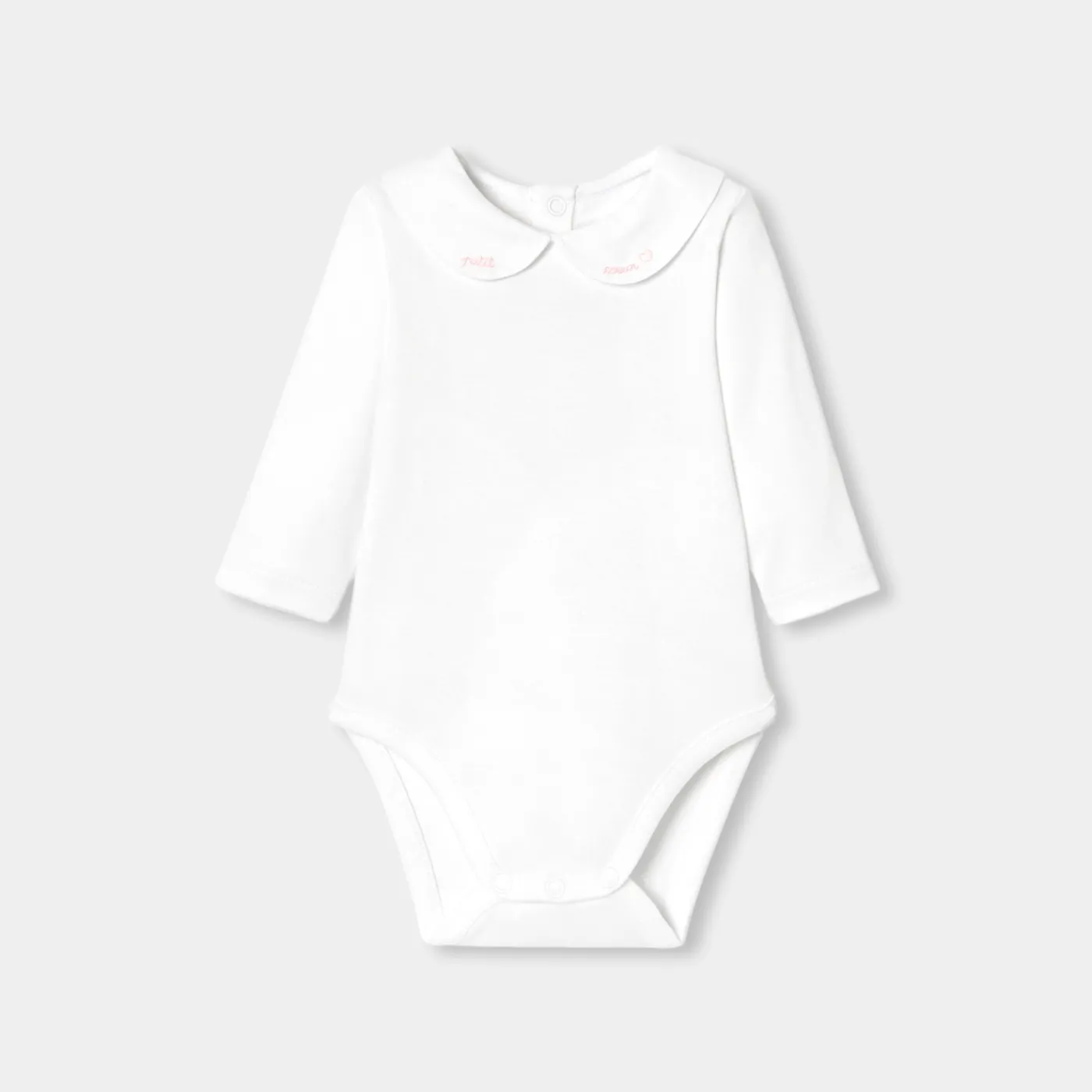 Bodysuits-Jacadi Baby girl long-sleeved bodysuit Jacadi White