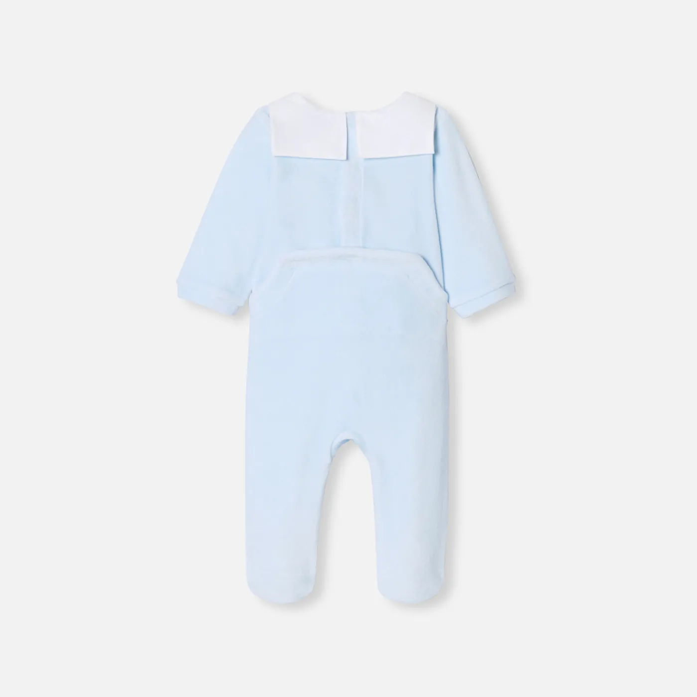 Pajamas-Jacadi Baby boy velvet pajamas Pale blue