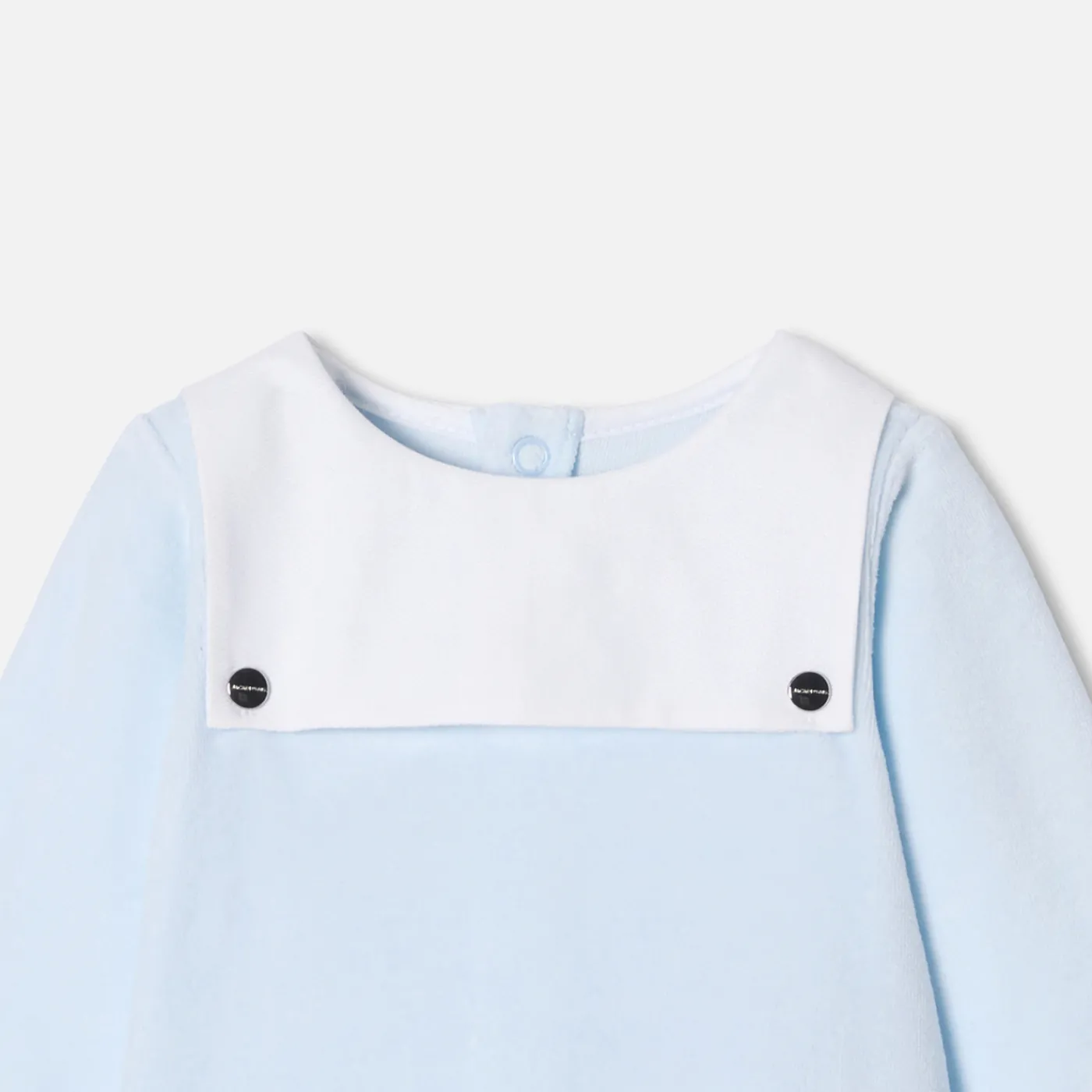 Pajamas-Jacadi Baby boy velvet pajamas Pale blue