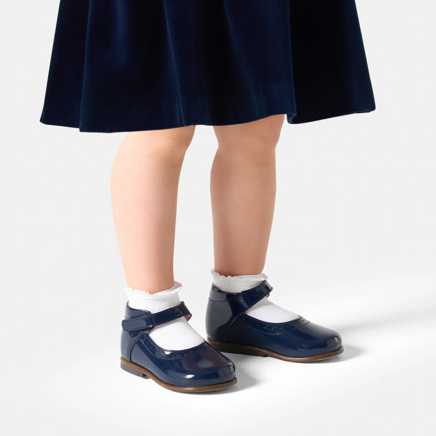 Mary Janes, T-Straps And Ballet Flats-Jacadi Baby girl patent leather Mary Janes Jacadi Navy