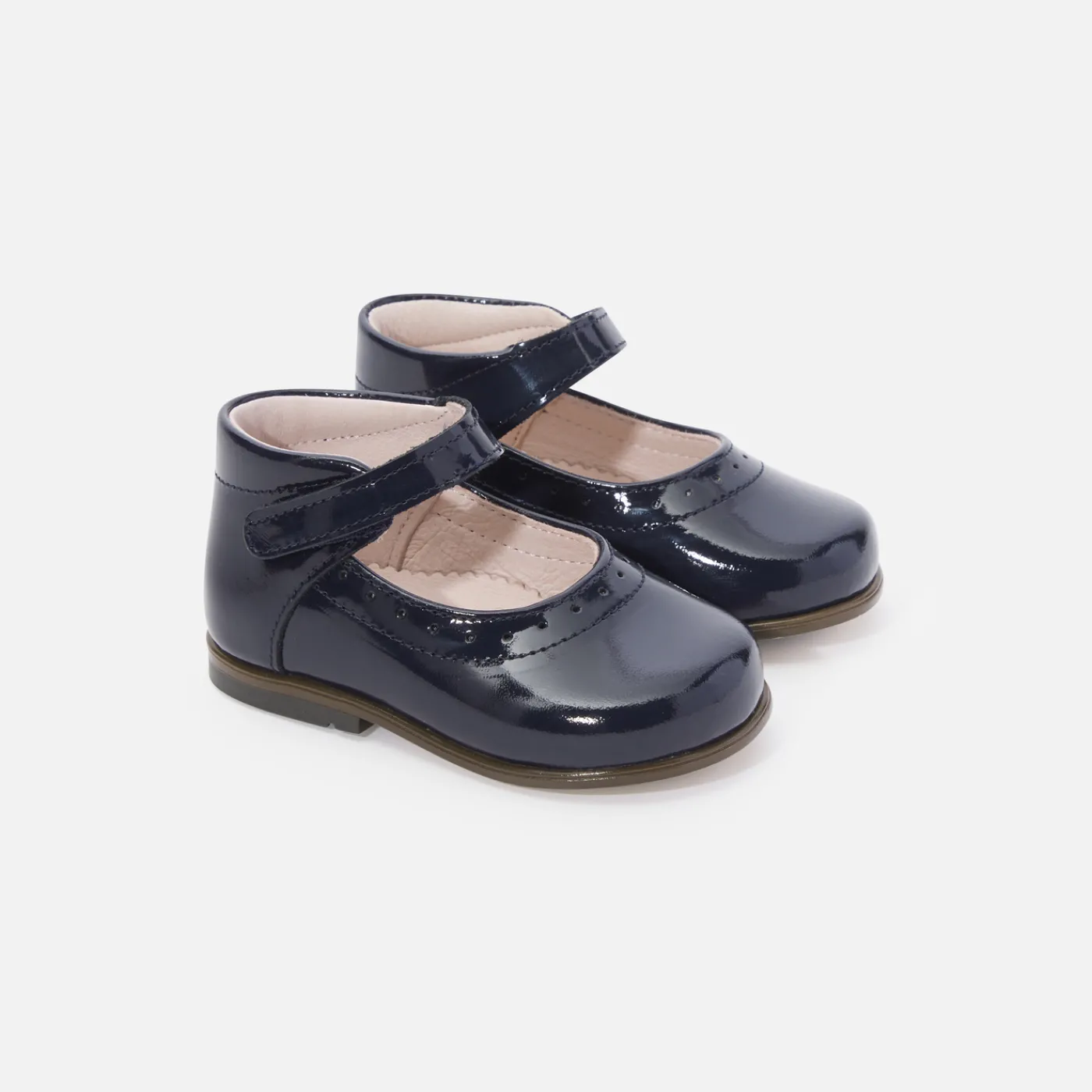 Mary Janes, T-Straps And Ballet Flats-Jacadi Baby girl patent leather Mary Janes Jacadi Navy