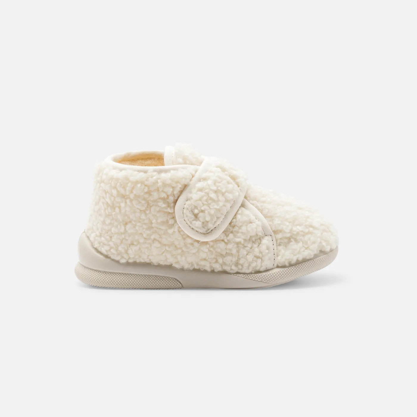 Slippers|Slippers-Jacadi Baby sherpa slippers Cream/Beige