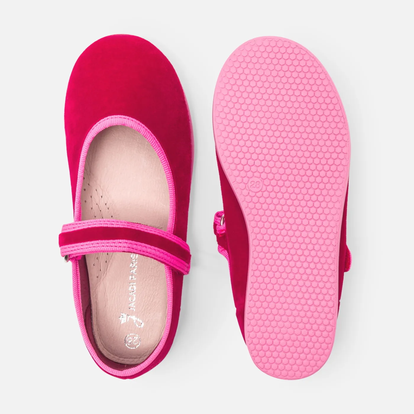 Slippers|Canvas Shoes-Jacadi Girl ballerinas Burgundy
