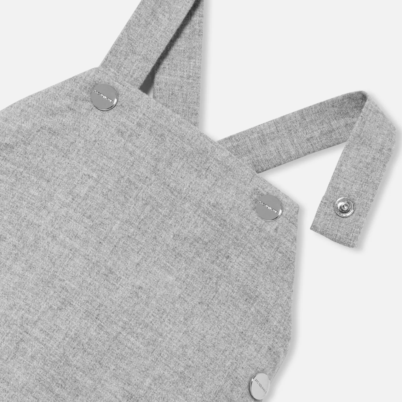 Bloomers, Overalls And Sets-Jacadi Baby boy flannel overalls Jacadi light Heather Grey