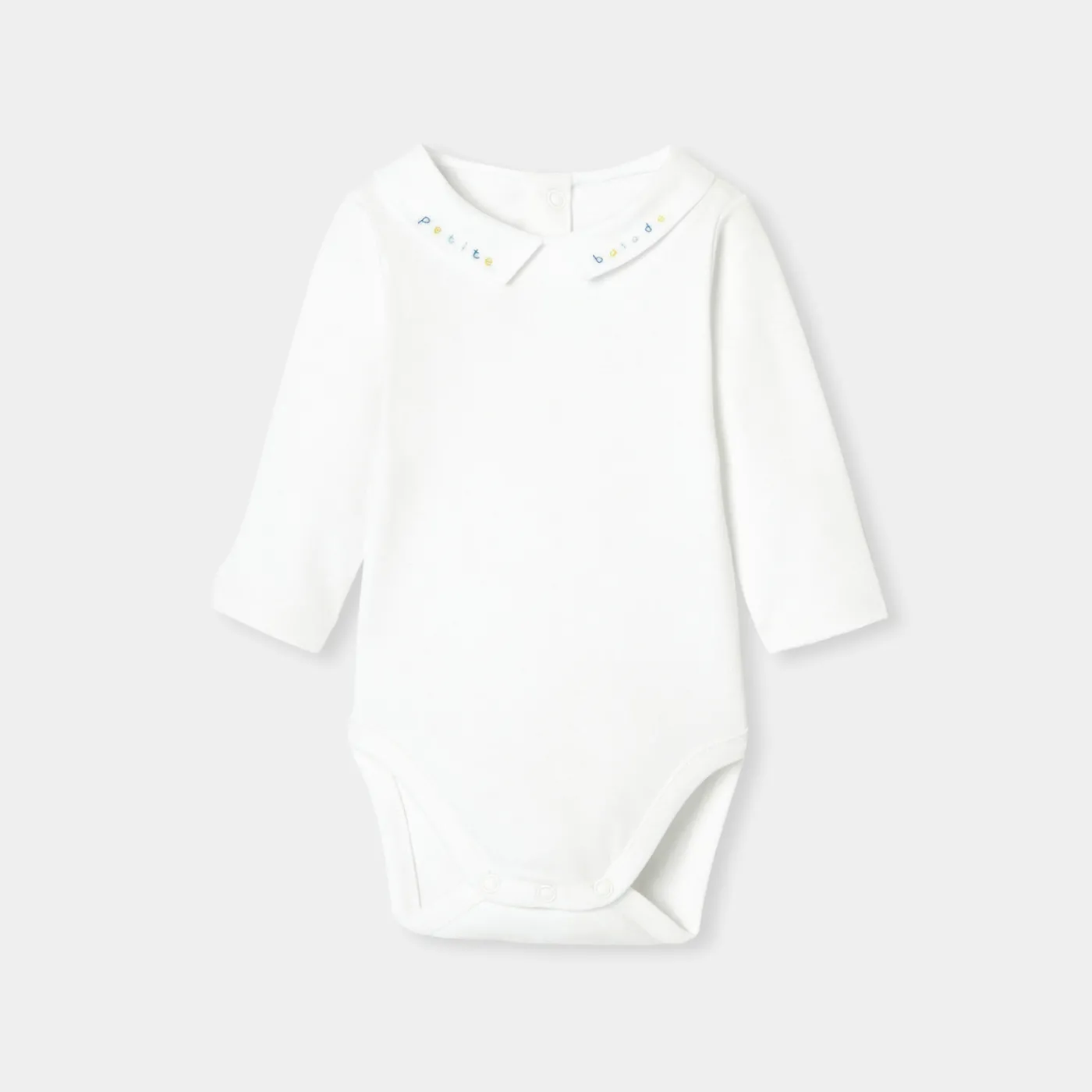 Bodysuits-Jacadi Baby boy long sleeve bodysuit Jacadi White