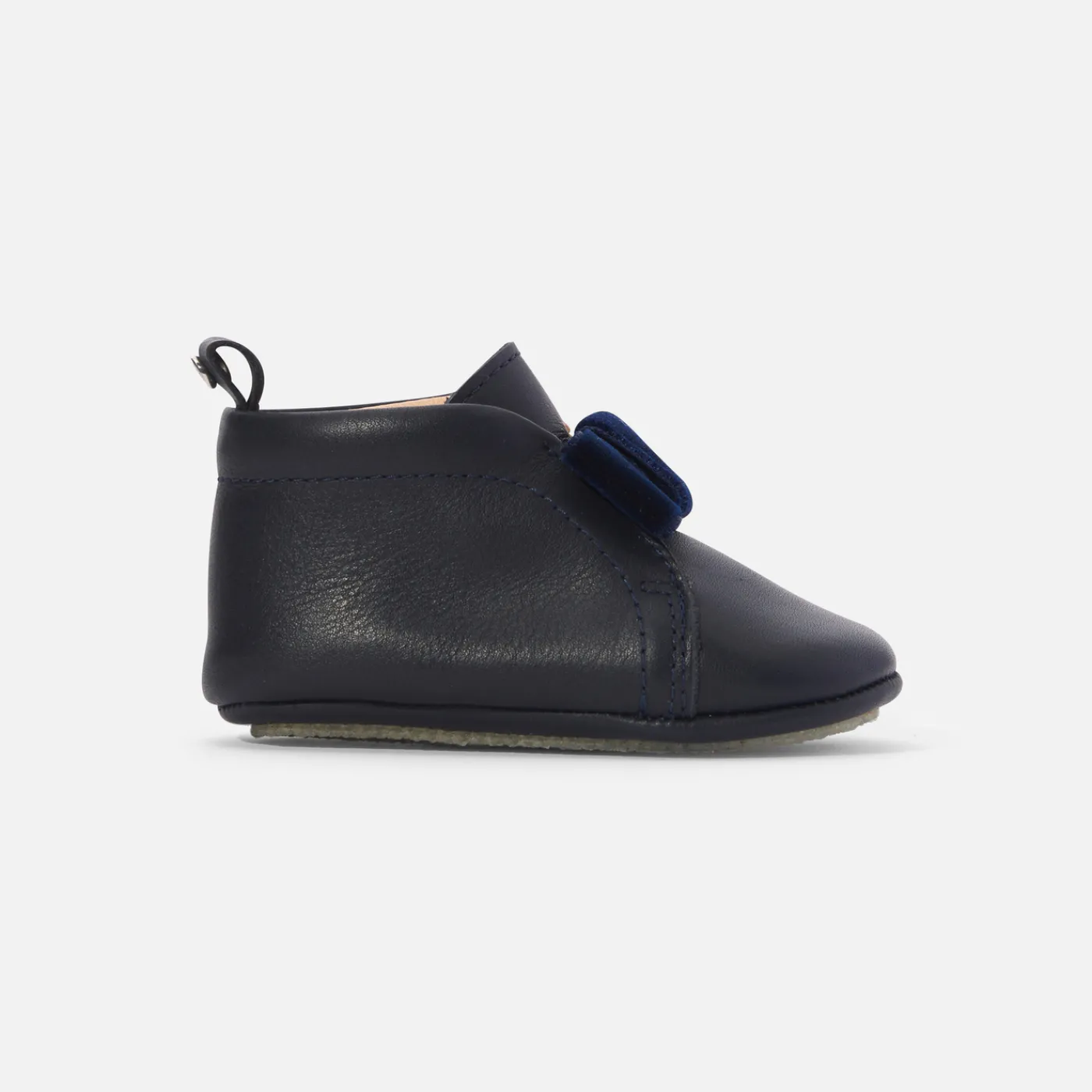 Slippers|Soft Leather Slippers-Jacadi Baby girl leather slippers Jacadi Navy
