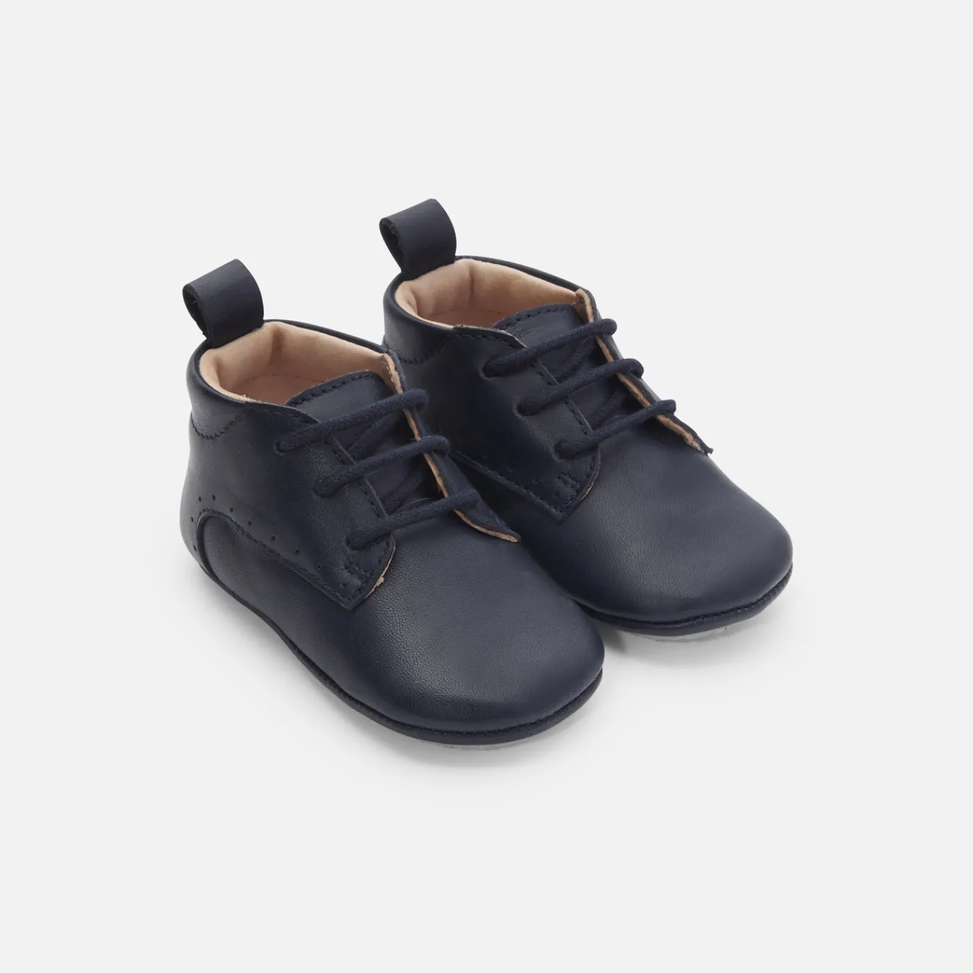 Slippers|Soft Leather Slippers-Jacadi Baby boy leather slippers Jacadi Navy