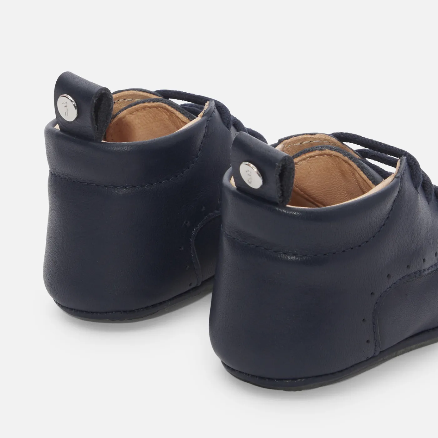 Slippers|Soft Leather Slippers-Jacadi Baby boy leather slippers Jacadi Navy