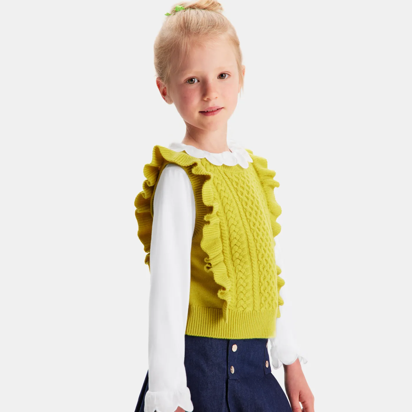 Blouses And Shirts-Jacadi Girl' jersey blouse Jacadi White