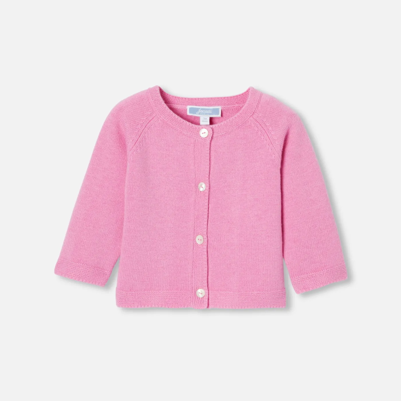 Jumpers, Sweatshirts And Cardigans-Jacadi Baby girl jersey cardigan Medium Pink