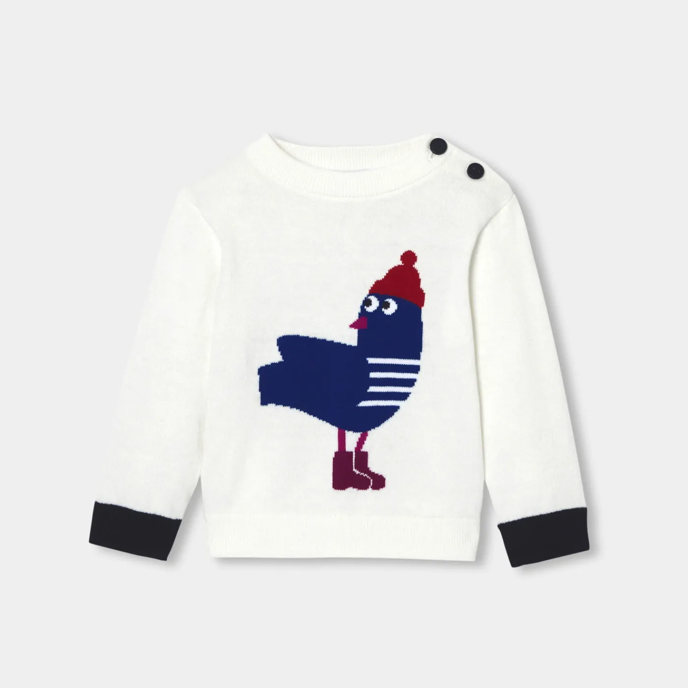 Sweaters, Sweatshirts And Cardigans-Jacadi Baby boy knitted sweater Jacadi soft white