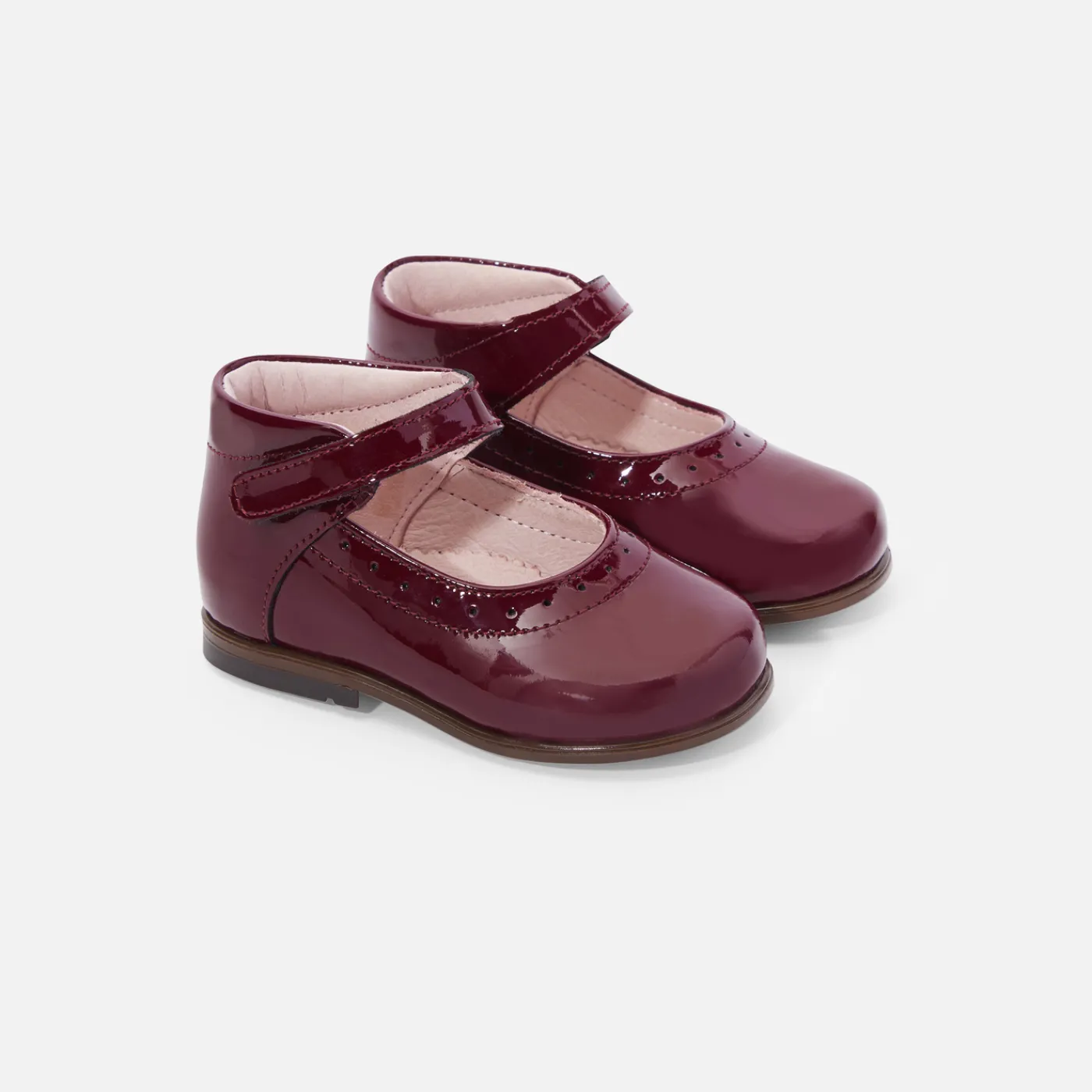 Mary Janes, T-Straps And Ballet Flats-Jacadi Baby girl patent leather Mary Janes Burgundy