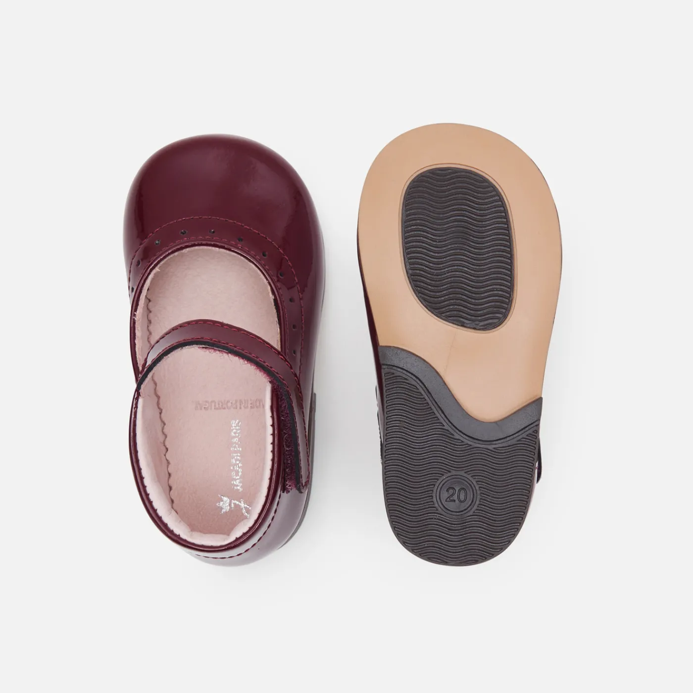 Mary Janes, T-Straps And Ballet Flats-Jacadi Baby girl patent leather Mary Janes Burgundy