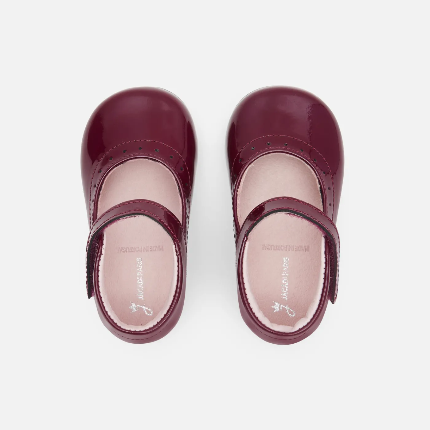 Mary Janes, T-Straps And Ballet Flats-Jacadi Baby girl patent leather Mary Janes Burgundy