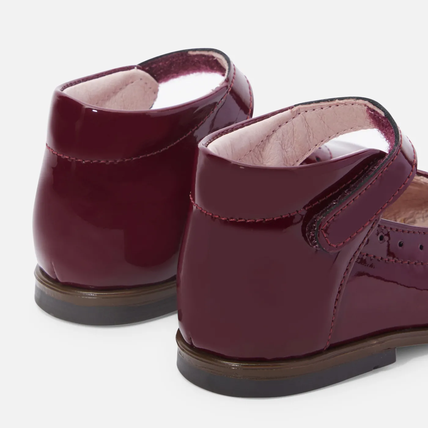 Mary Janes, T-Straps And Ballet Flats-Jacadi Baby girl patent leather Mary Janes Burgundy