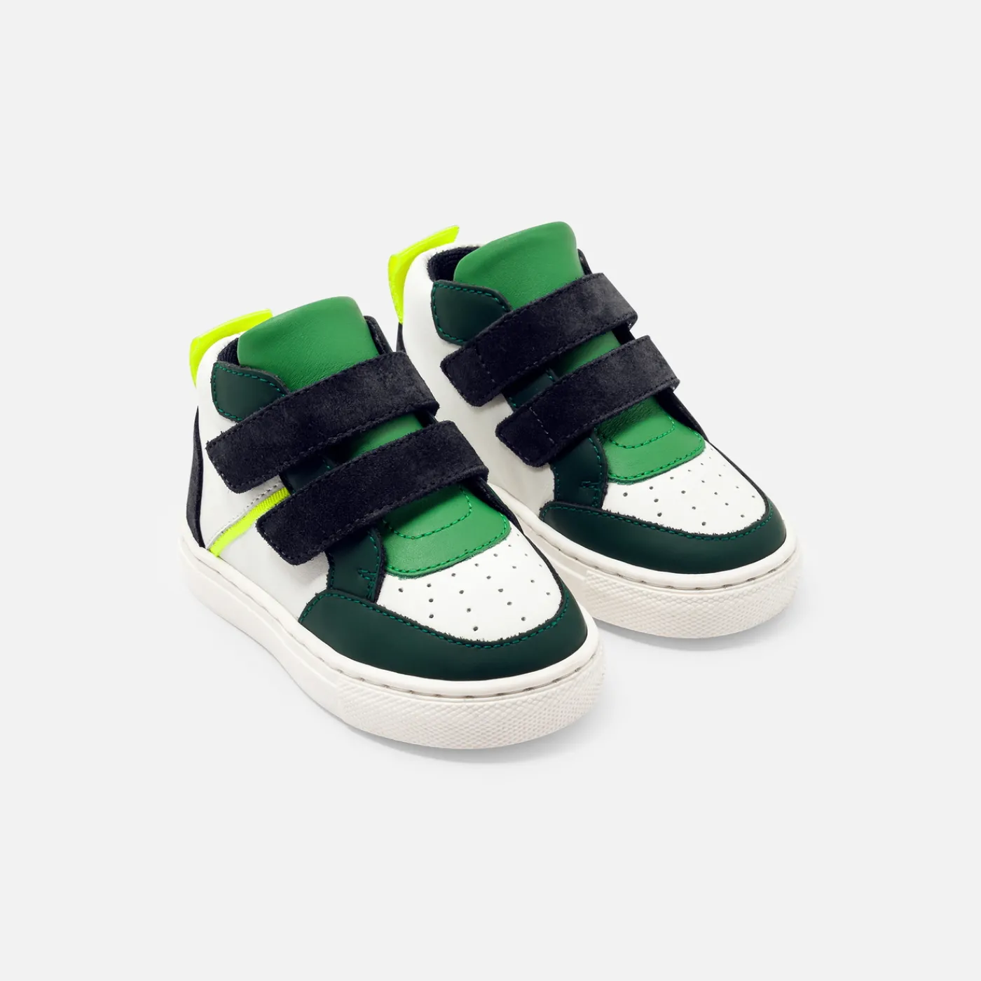 Sneakers-Jacadi Baby boy high-top sneakers White/Green