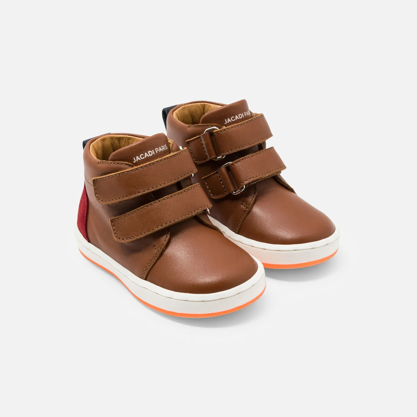 Sneakers-Jacadi Baby boy smooth leather sneakers Brown