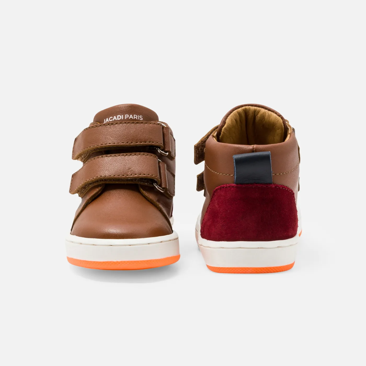 Sneakers-Jacadi Baby boy smooth leather sneakers Brown
