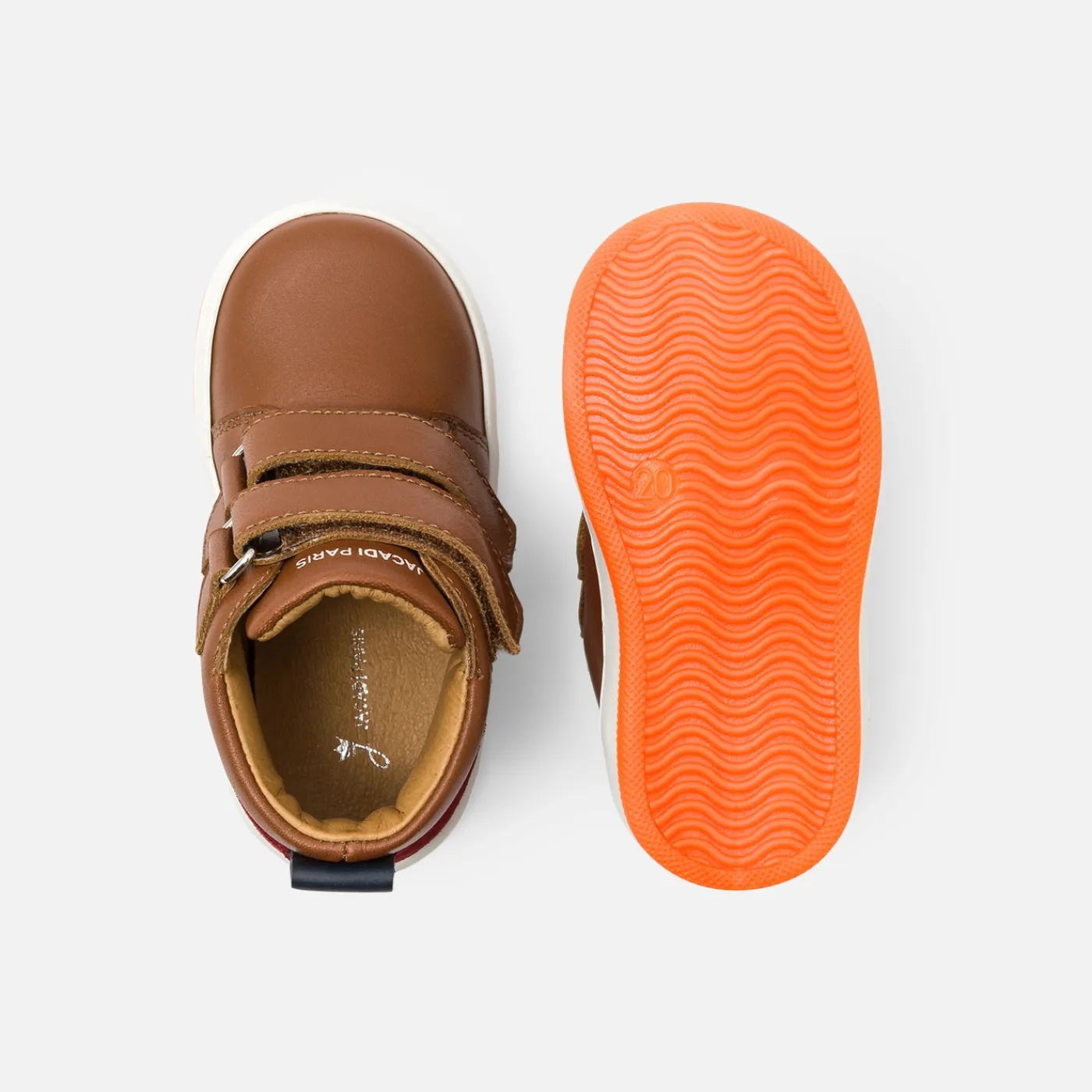 Sneakers-Jacadi Baby boy smooth leather sneakers Brown