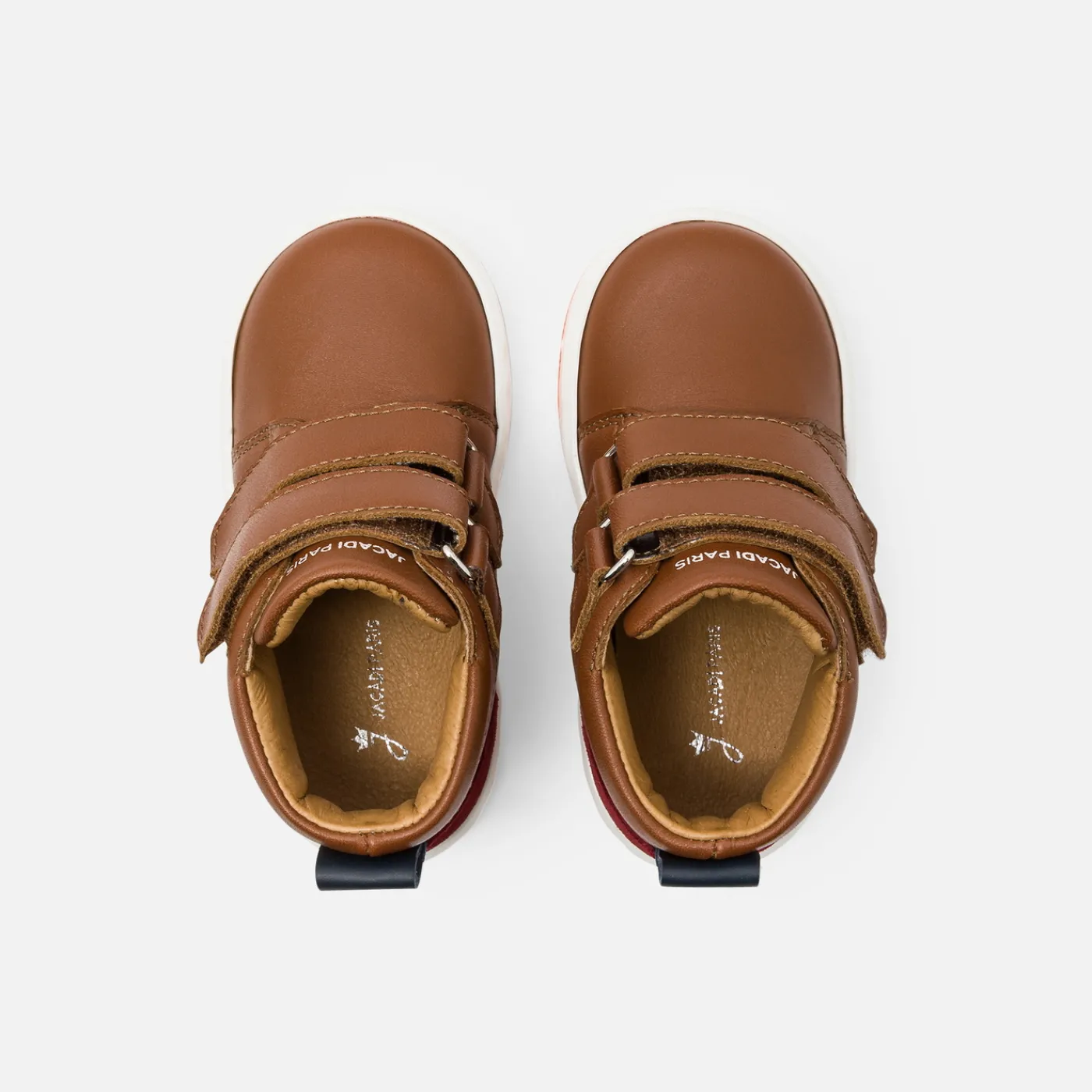 Sneakers-Jacadi Baby boy smooth leather sneakers Brown