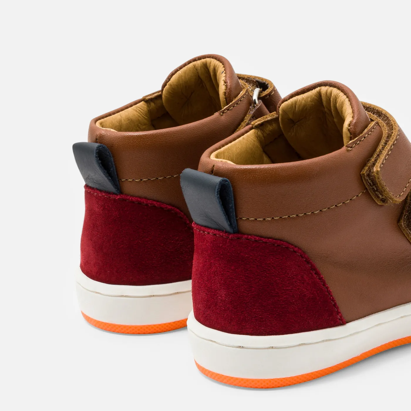 Sneakers-Jacadi Baby boy smooth leather sneakers Brown