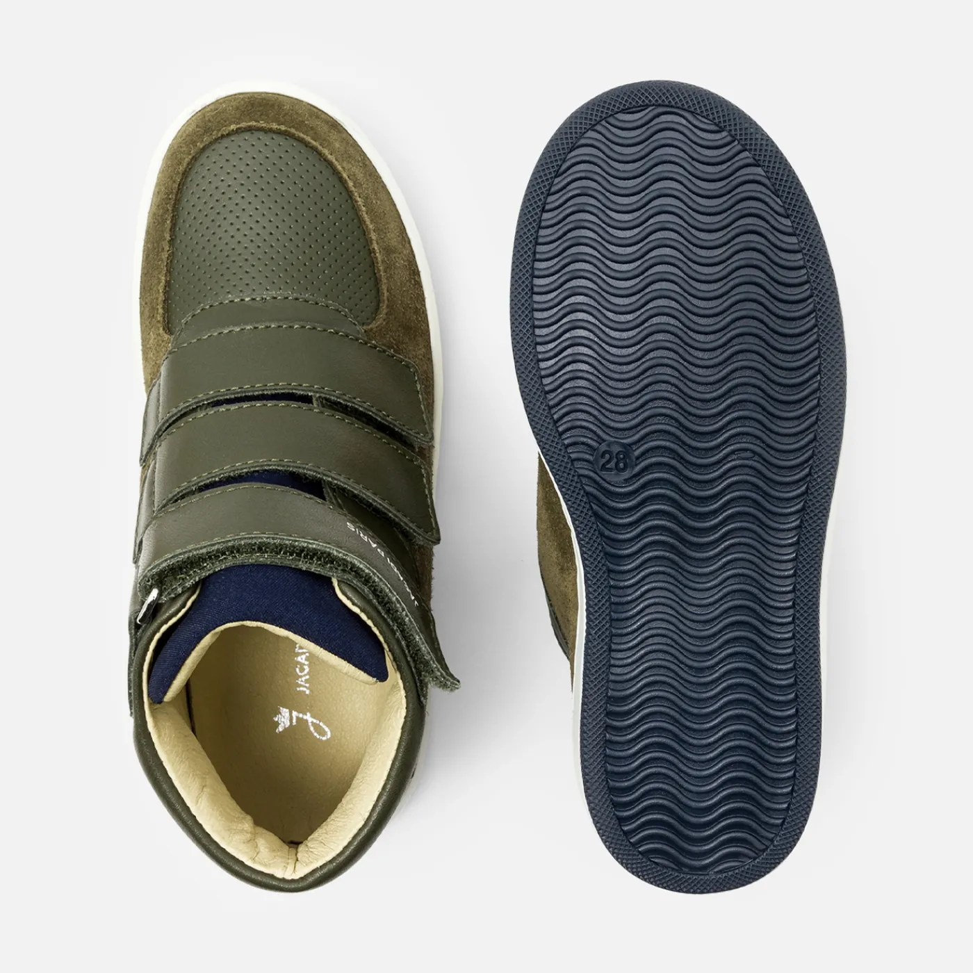 Sneakers-Jacadi Boy high-top sneakers Khaki