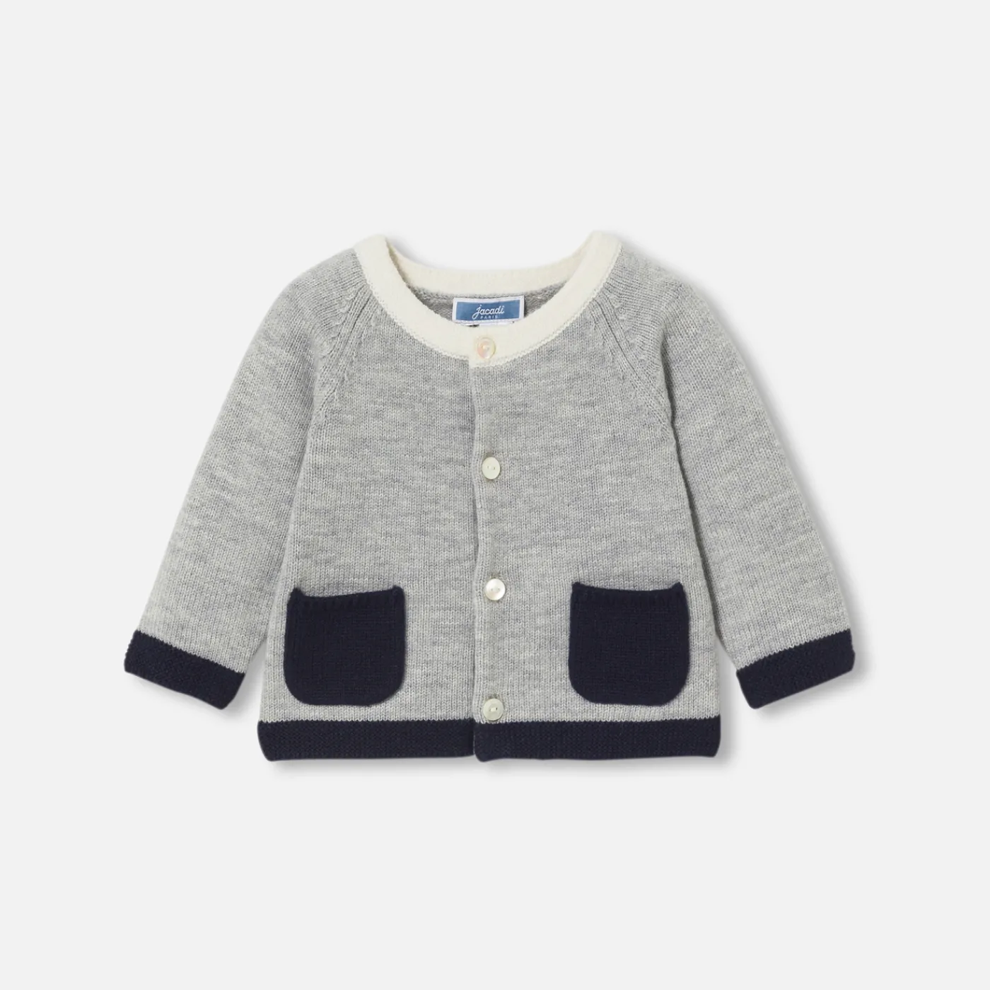 Jumpers, Sweatshirts And Cardigans-Jacadi Baby boy cardigan Grey/Multicolour