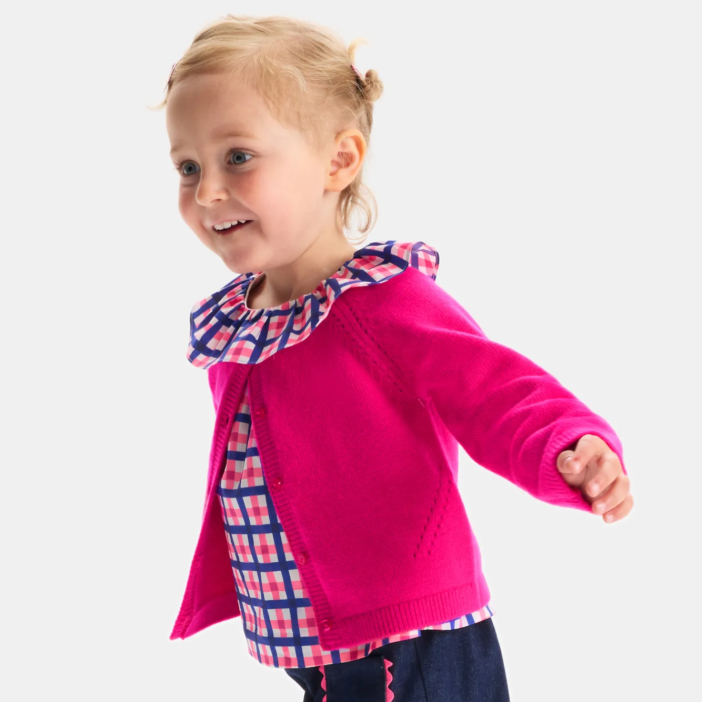 Cardigans, Sweaters And Sweatshirts-Jacadi Baby girl cardigan Couture Pink