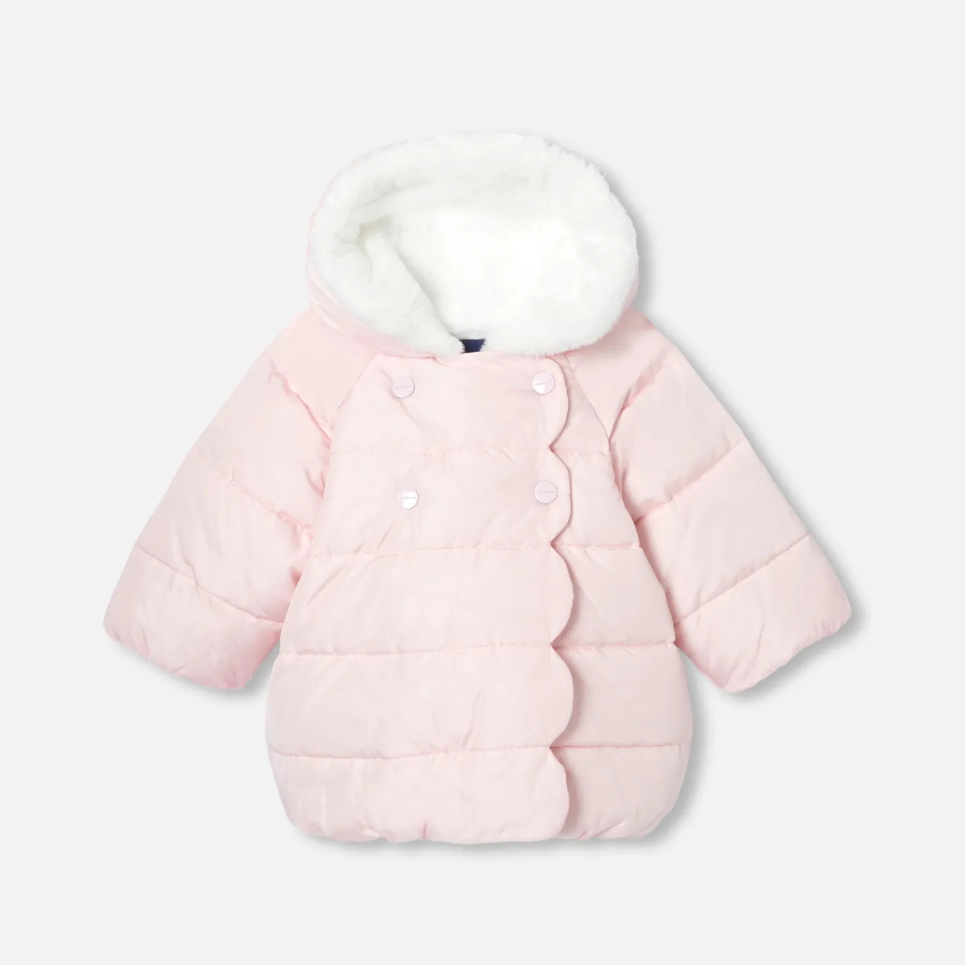 Coats And Outerwear|Toddler Coats & Puffer Jackets-Jacadi Baby girl padded jacket Jacadi Powder Pink
