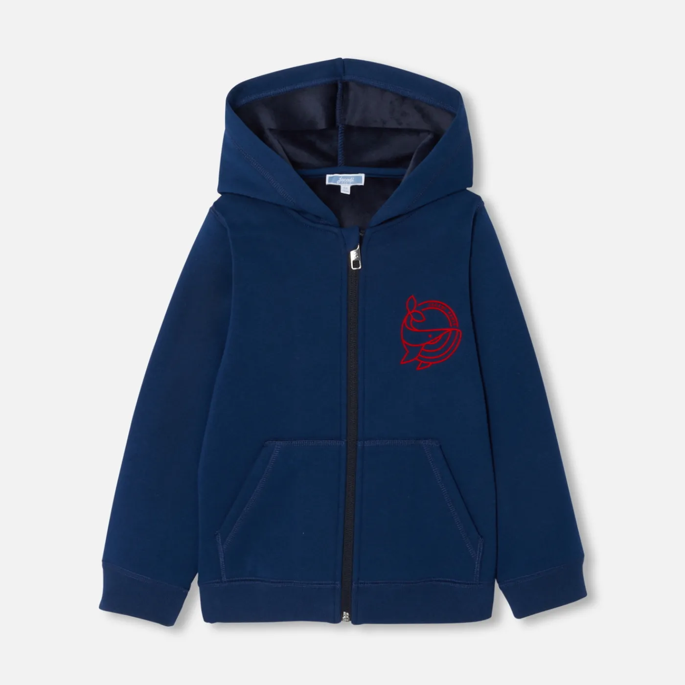Sweaters, Sweatshirts And Cardigans-Jacadi Boy zip-up sweatshirt Navy blue