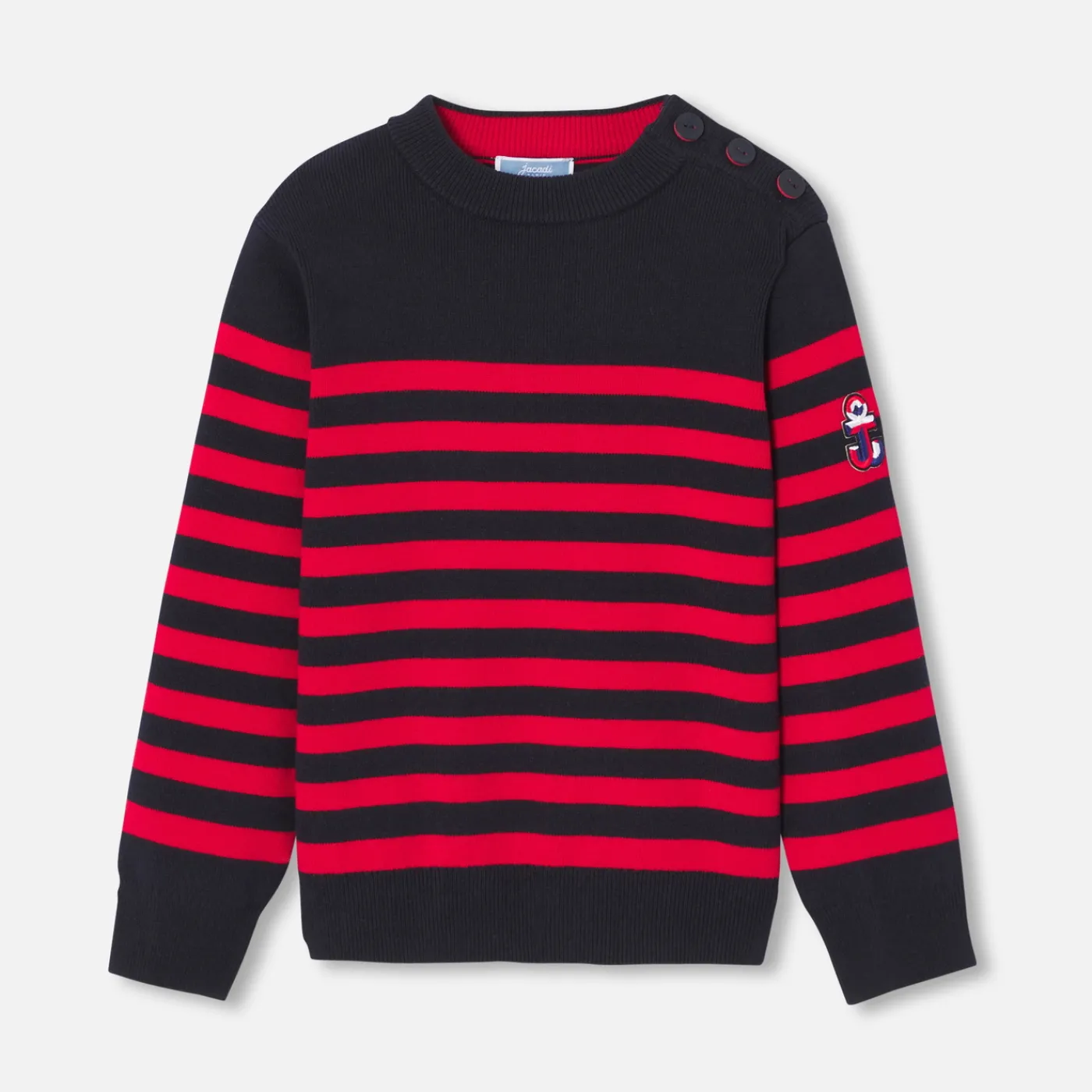 Sweaters, Sweatshirts And Cardigans|Cardigans, Sweaters And Sweatshirts-Jacadi Child sailor sweater Navy/Red