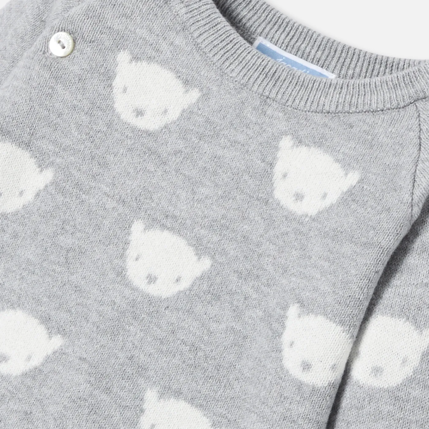 Bloomers, Overalls And Sets-Jacadi Baby jersey knit set Grey/Cream