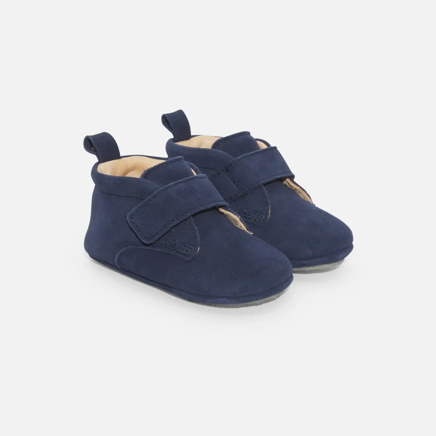 Slippers|Soft Leather Slippers-Jacadi Baby boy leather slippers Blue