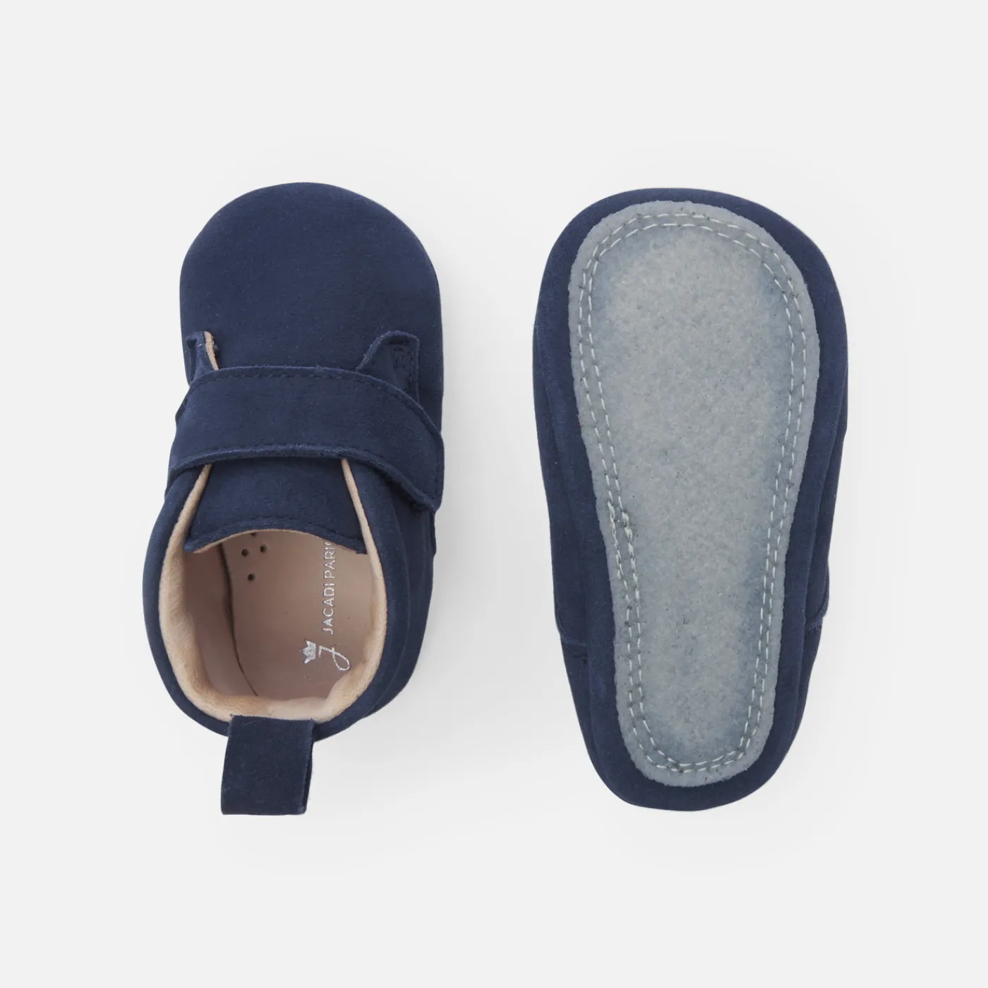 Slippers|Soft Leather Slippers-Jacadi Baby boy leather slippers Blue
