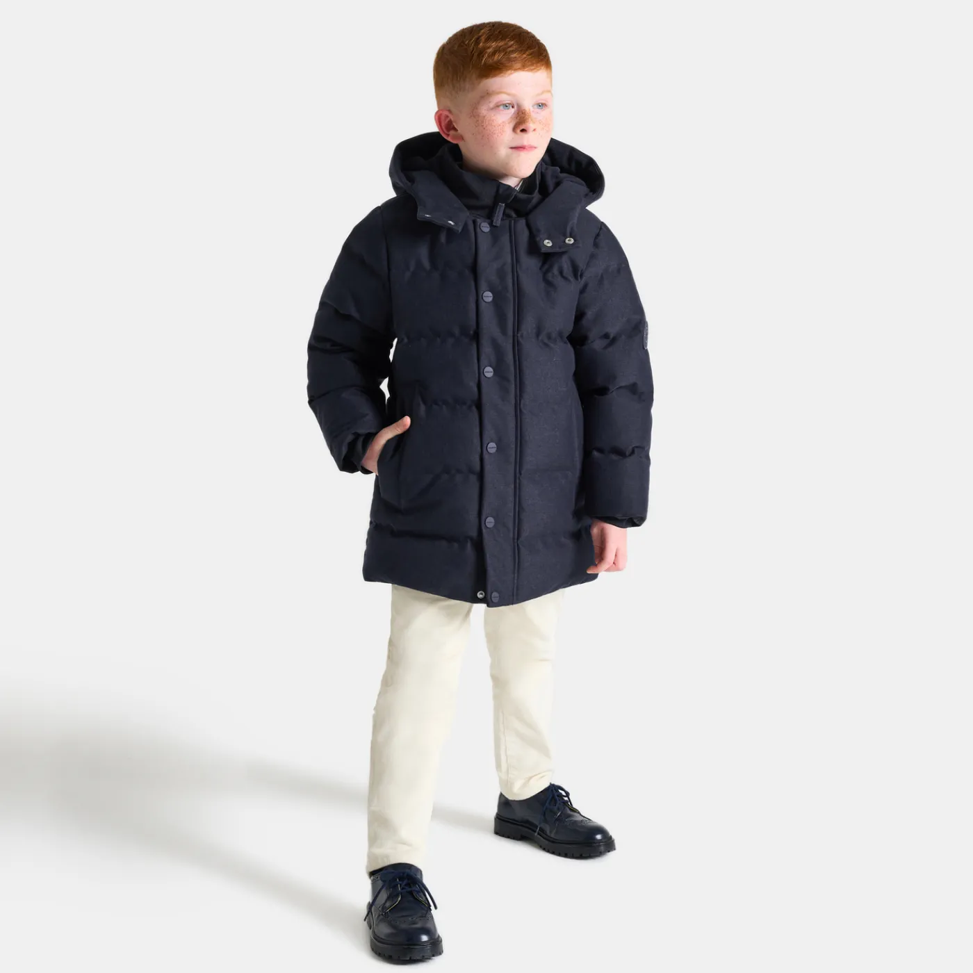 Coats And Outerwear|Boy Coats & Puffer Jackets-Jacadi Boy flannel jacket Jacadi Navy